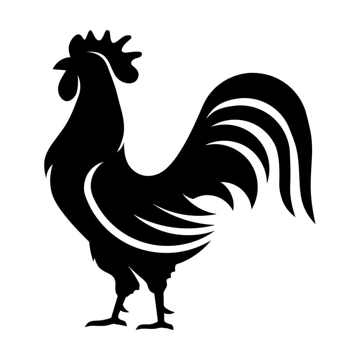 Wall Vinyl Sticker Decor Home Animal Rooster Bird Farm Village Can Modify And Add Information