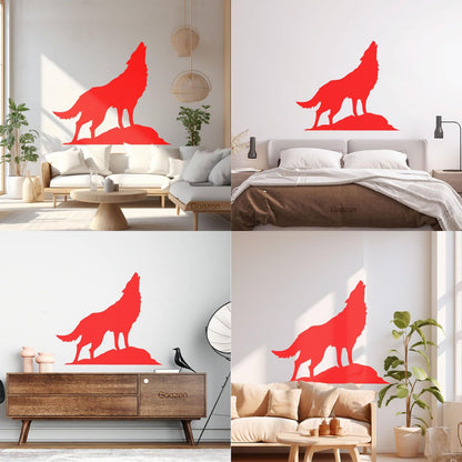 Mural And Wall Vinyl Decal Howling Wolf Tribal Animal Wild Predator Multi Color Selection