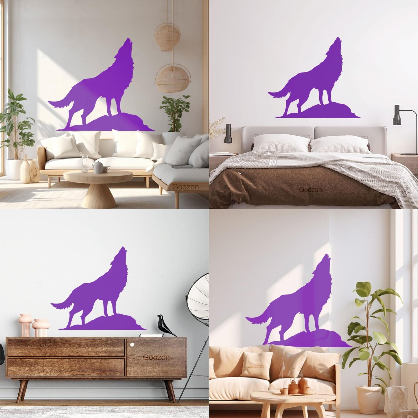 Mural And Wall Vinyl Decal Howling Wolf Tribal Animal Wild Predator Multi Color Selection