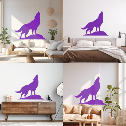Mural And Wall Vinyl Decal Howling Wolf Tribal Animal Wild Predator Multi Color Selection