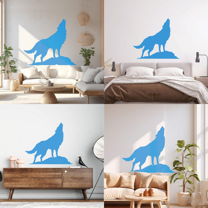 Mural And Wall Vinyl Decal Howling Wolf Tribal Animal Wild Predator Multi Color Selection