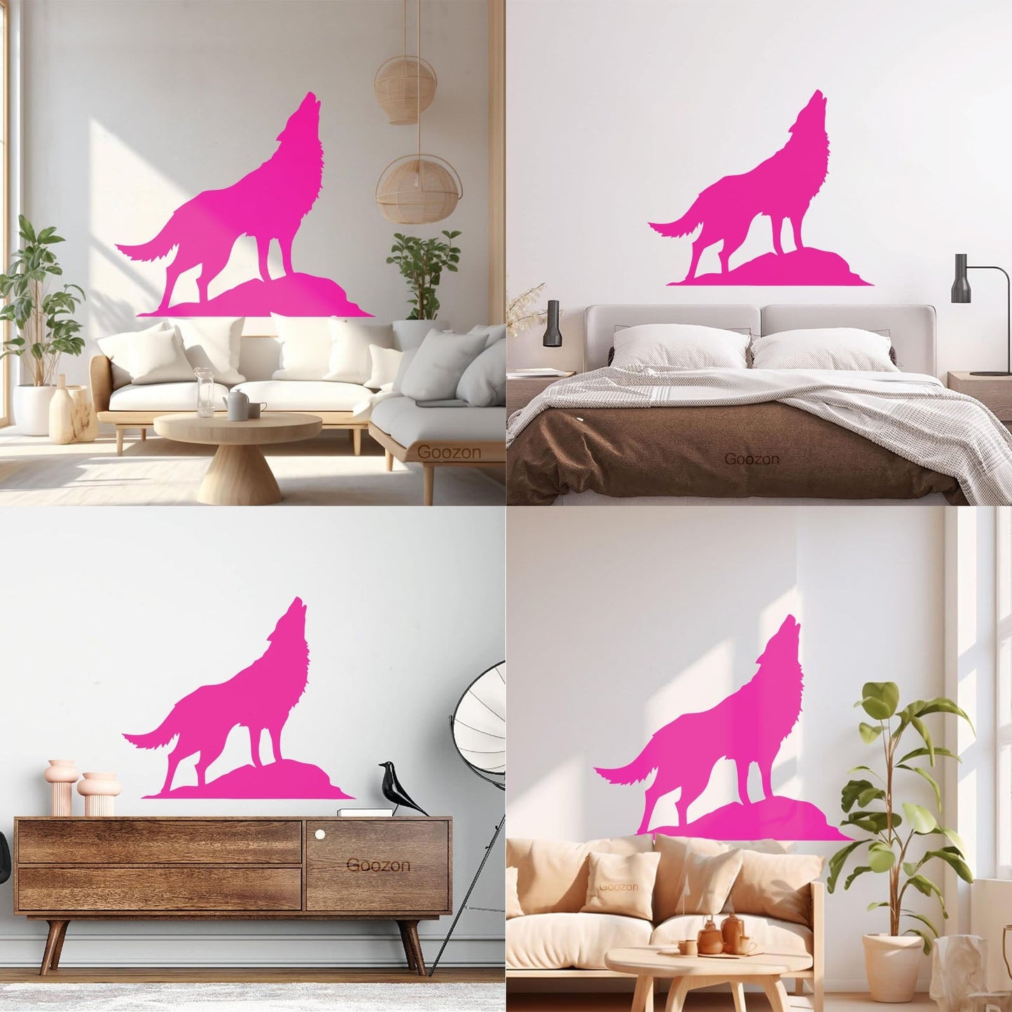 Mural And Wall Vinyl Decal Howling Wolf Tribal Animal Wild Predator Multi Color Selection