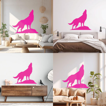 Mural And Wall Vinyl Decal Howling Wolf Tribal Animal Wild Predator Multi Color Selection