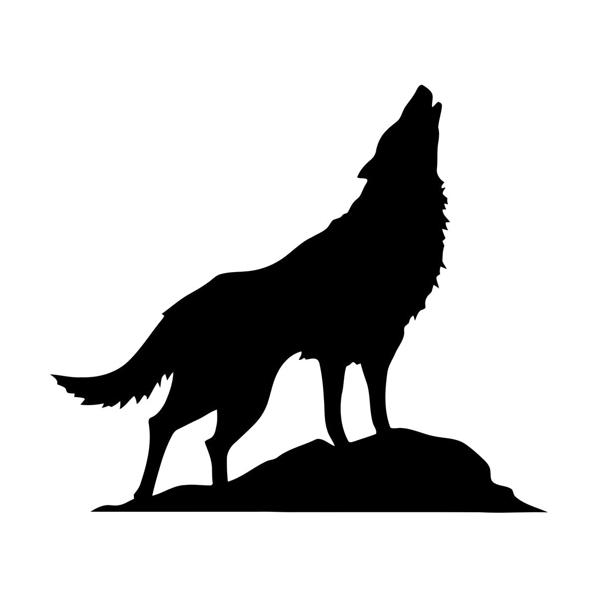 Mural And Wall Vinyl Decal Howling Wolf Tribal Animal Wild Predator Multi Color Selection