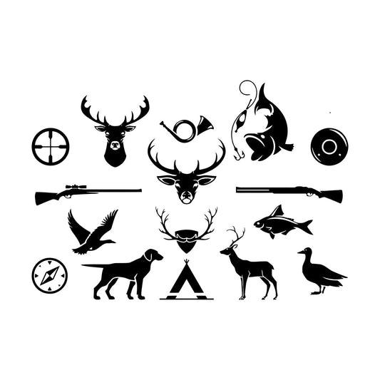 Wall Stickers Paster Paper Hunting Arrows Wild Animals Fishing Hunting Shop Logo Equipped With Transfer Film Kit