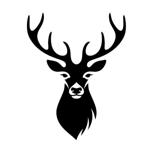 Hunting Hobby Animal Deer Head Horns Wall Vinyl Sticker Decor Easy Installation