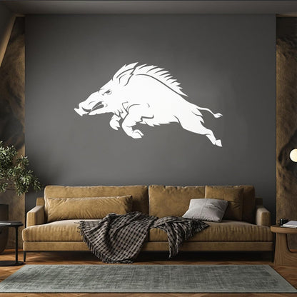Fine Carving Stickers Pig Wild Boar Hunting Shop Tribal Animal Art Mural Painting