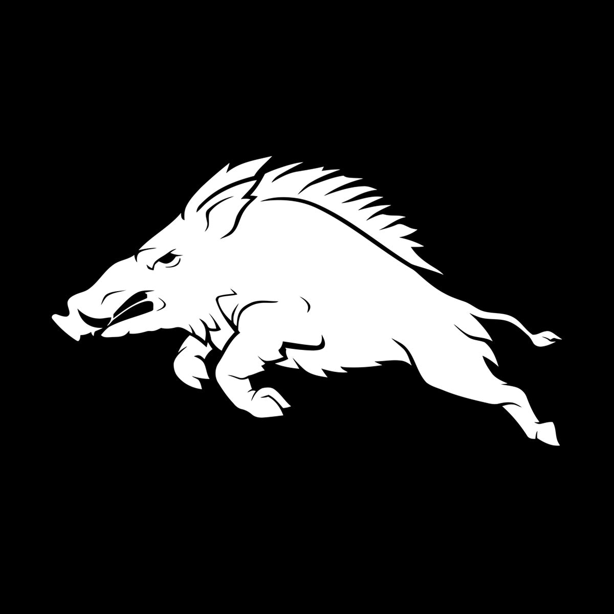 Fine Carving Stickers Pig Wild Boar Hunting Shop Tribal Animal Art Mural Painting