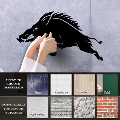 Fine Carving Stickers Pig Wild Boar Hunting Shop Tribal Animal Art Mural Painting