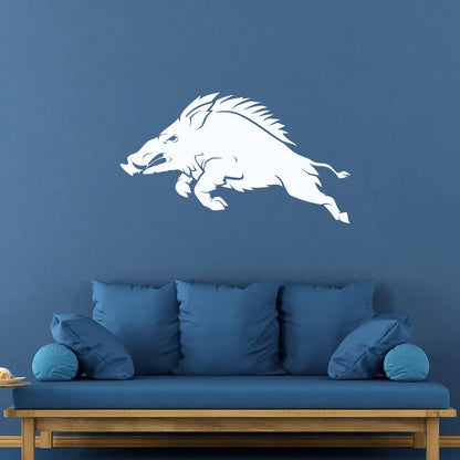 Fine Carving Stickers Pig Wild Boar Hunting Shop Tribal Animal Art Mural Painting