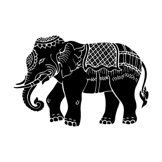 Wall Stickers Paster Paper Indian Elephant Ornament Animal Self Adhesive