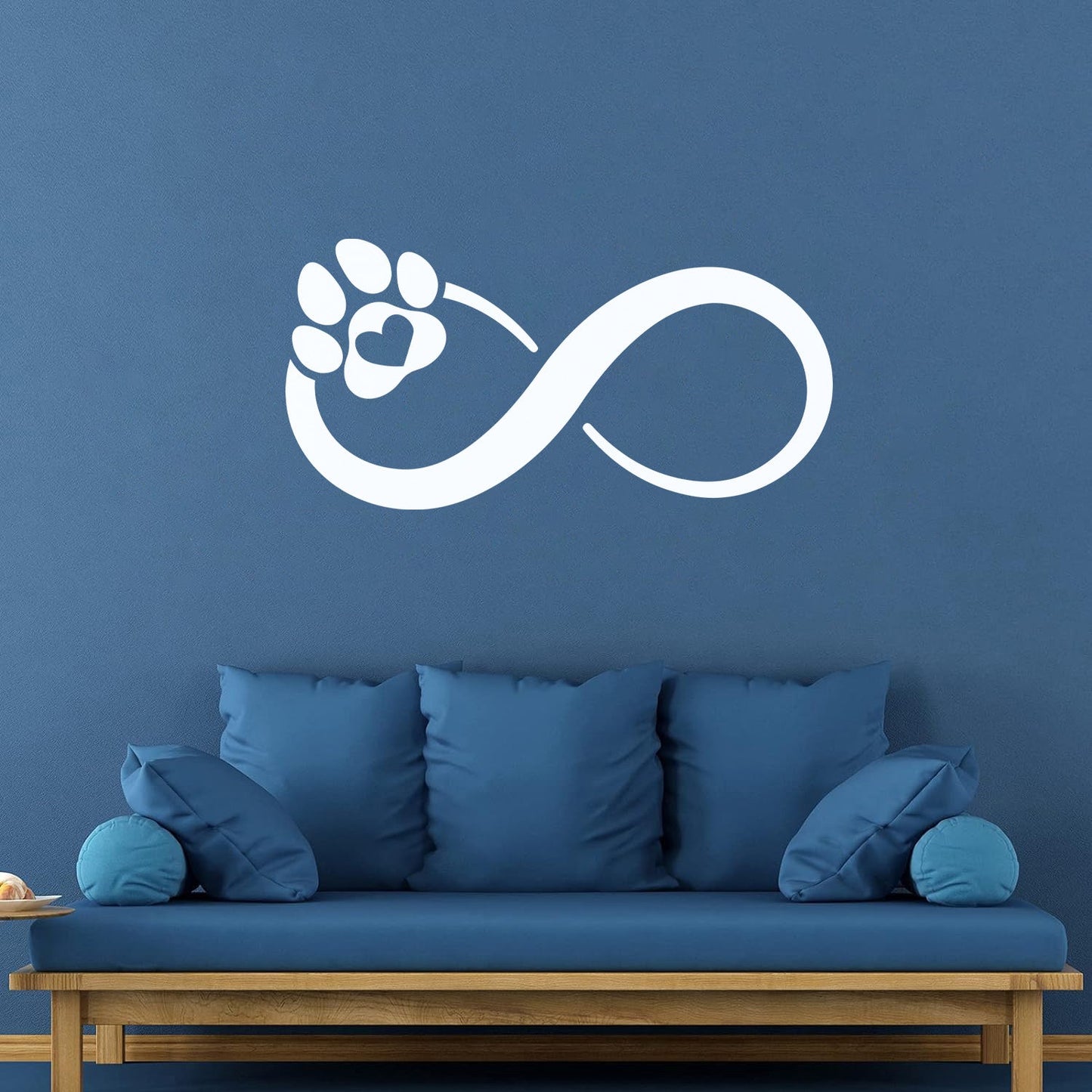 Infinity Paw Prints Pet Shop Love Animals Fine Carving Stickers Multi Color Selection