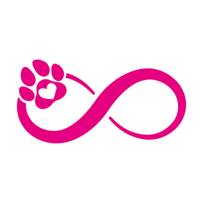 Infinity Paw Prints Pet Shop Love Animals Fine Carving Stickers Multi Color Selection