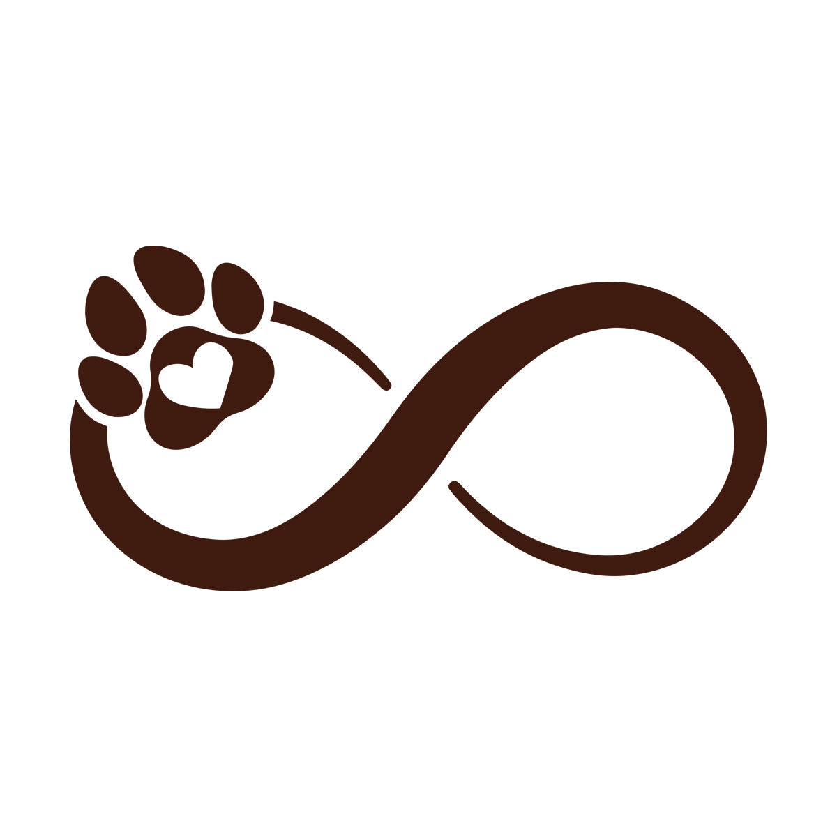 Infinity Paw Prints Pet Shop Love Animals Fine Carving Stickers Multi Color Selection