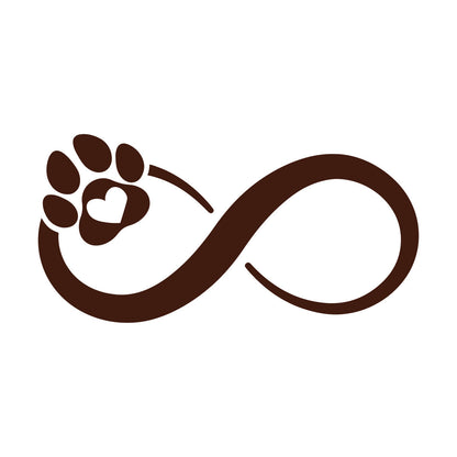 Infinity Paw Prints Pet Shop Love Animals Fine Carving Stickers Multi Color Selection