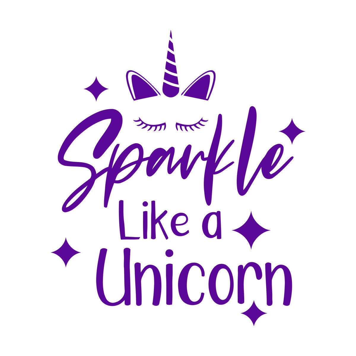 Inspiring Phrase Sparkle Like Unicorn Animal Engraving Stickers Multiple Size Options