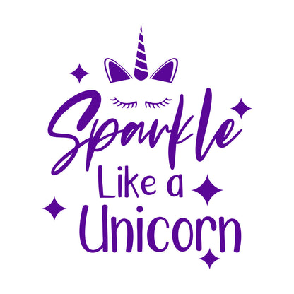 Inspiring Phrase Sparkle Like Unicorn Animal Engraving Stickers Multiple Size Options