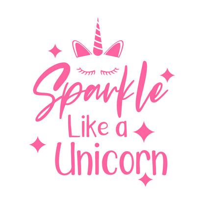 Inspiring Phrase Sparkle Like Unicorn Animal Engraving Stickers Multiple Size Options