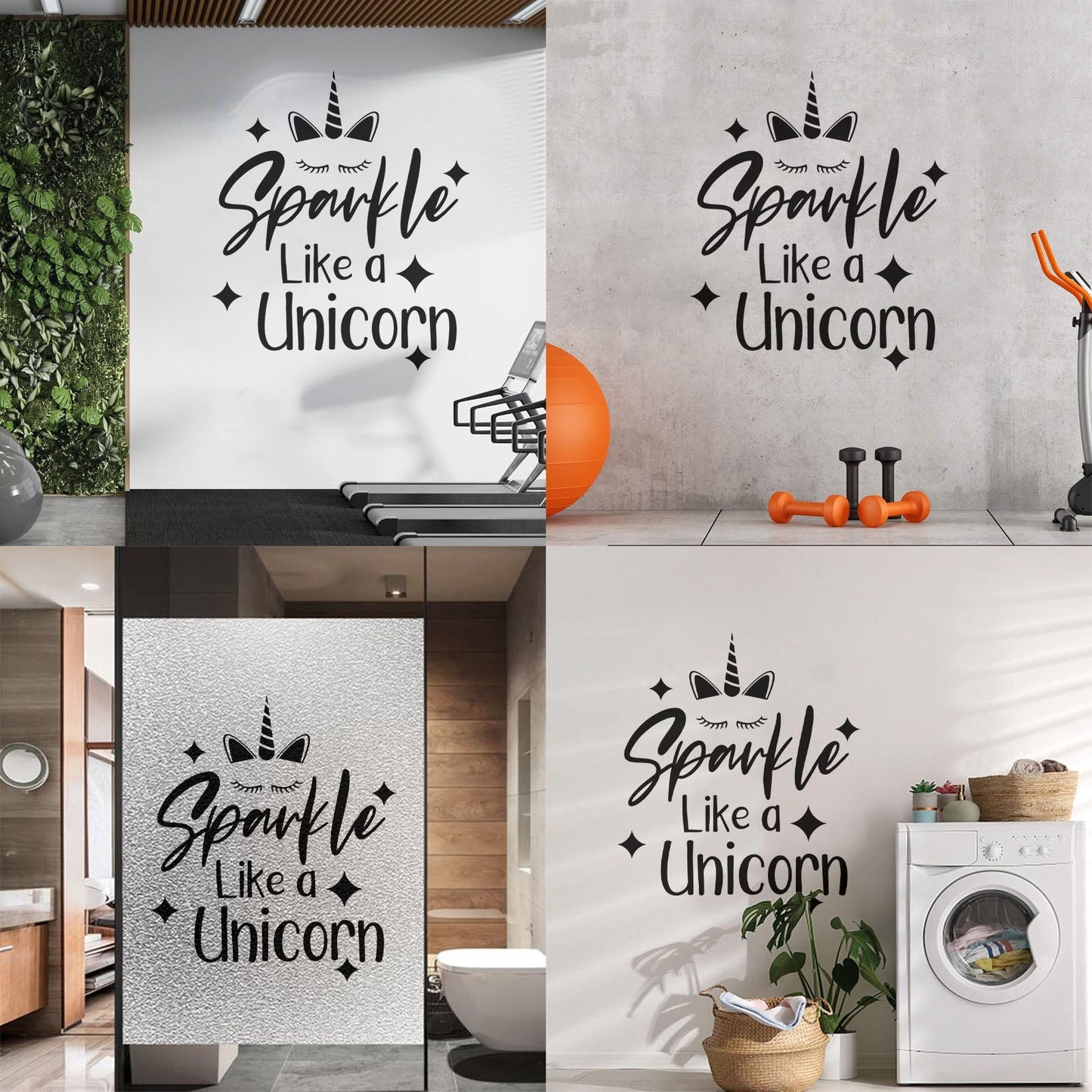Inspiring Phrase Sparkle Like Unicorn Animal Engraving Stickers Multiple Size Options