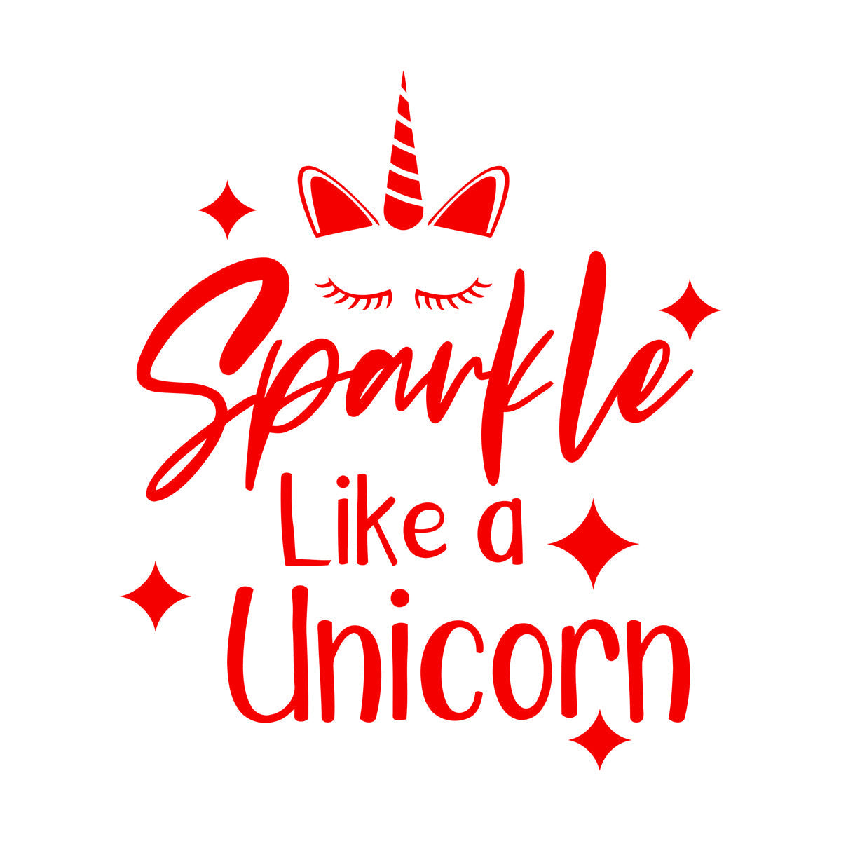 Inspiring Phrase Sparkle Like Unicorn Animal Engraving Stickers Multiple Size Options