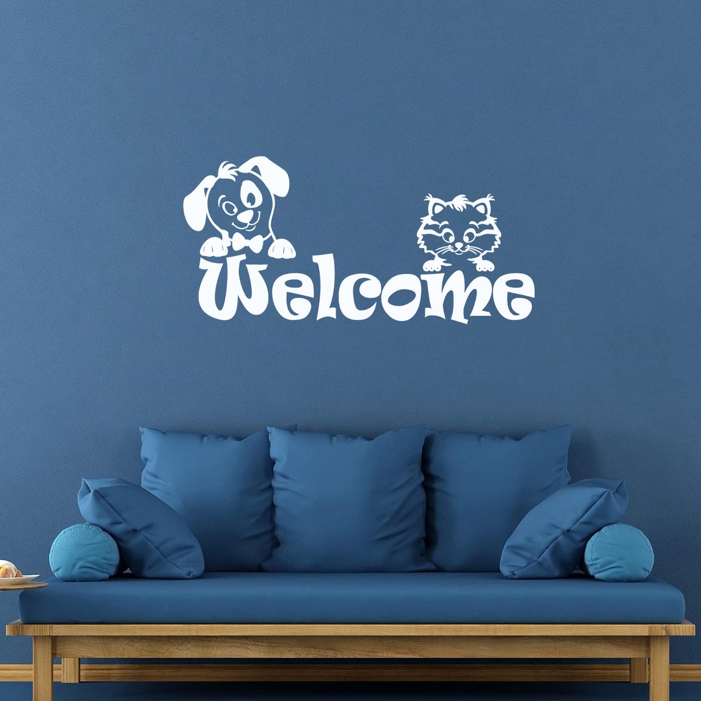 Engraving Stickers Kitten Puppy Word Logo Welcome Pets Animals Equipped With Transfer Film Kit