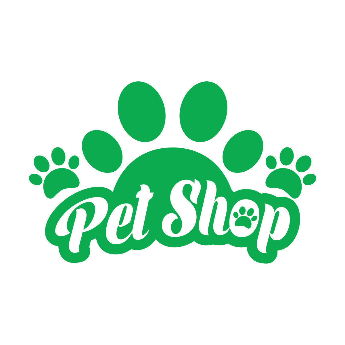 Wall Vinyl Sticker Decor Lettering Pet Shop Paw Print Home Animals Window Decals