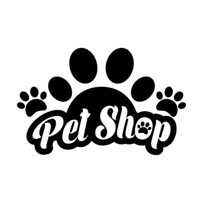 Wall Vinyl Sticker Decor Lettering Pet Shop Paw Print Home Animals Window Decals