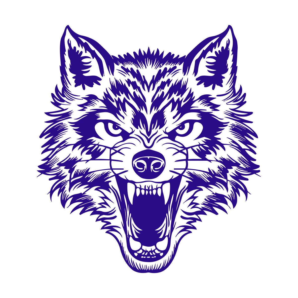 Vinyl Wall Decals Lone Wolf Head Angry Predator Forest Wild Animal Tattoo Culture