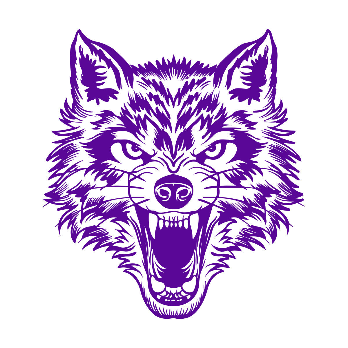 Vinyl Wall Decals Lone Wolf Head Angry Predator Forest Wild Animal Tattoo Culture