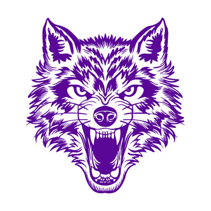 Vinyl Wall Decals Lone Wolf Head Angry Predator Forest Wild Animal Tattoo Culture