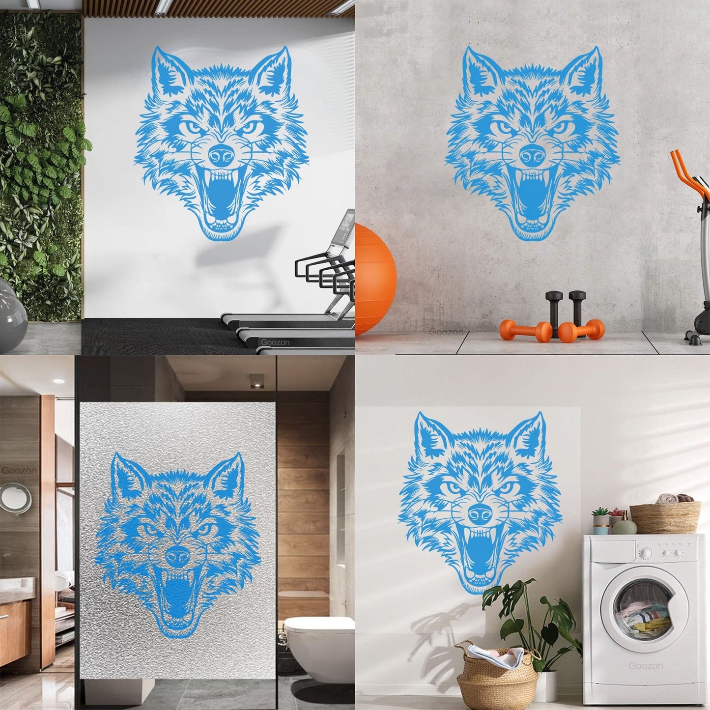 Vinyl Wall Decals Lone Wolf Head Angry Predator Forest Wild Animal Tattoo Culture