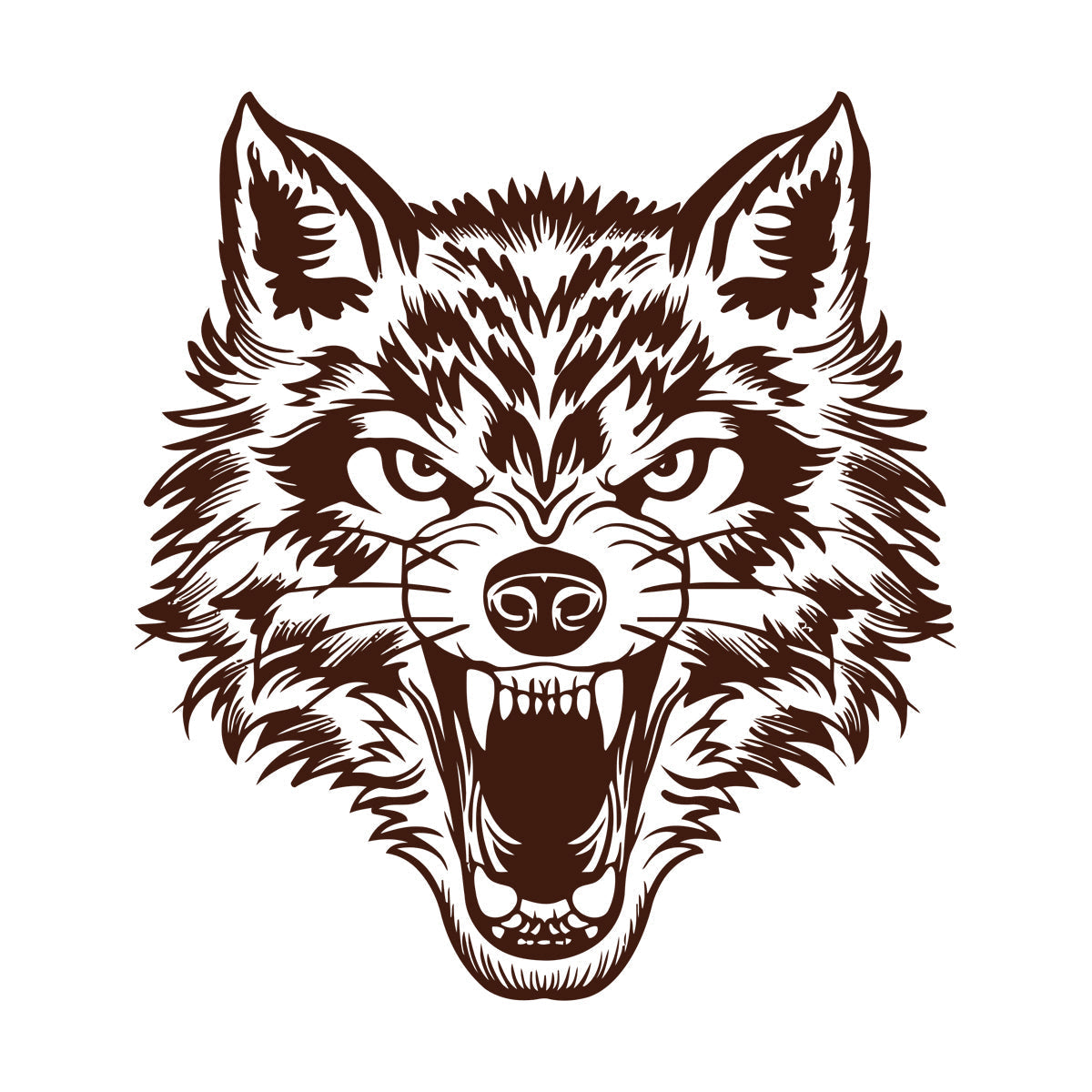 Vinyl Wall Decals Lone Wolf Head Angry Predator Forest Wild Animal Tattoo Culture