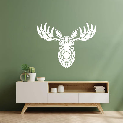Mural And Wall Vinyl Decal Moose Polygonal Animal Hunting Ation Car Body Decoration