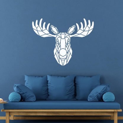 Mural And Wall Vinyl Decal Moose Polygonal Animal Hunting Ation Car Body Decoration