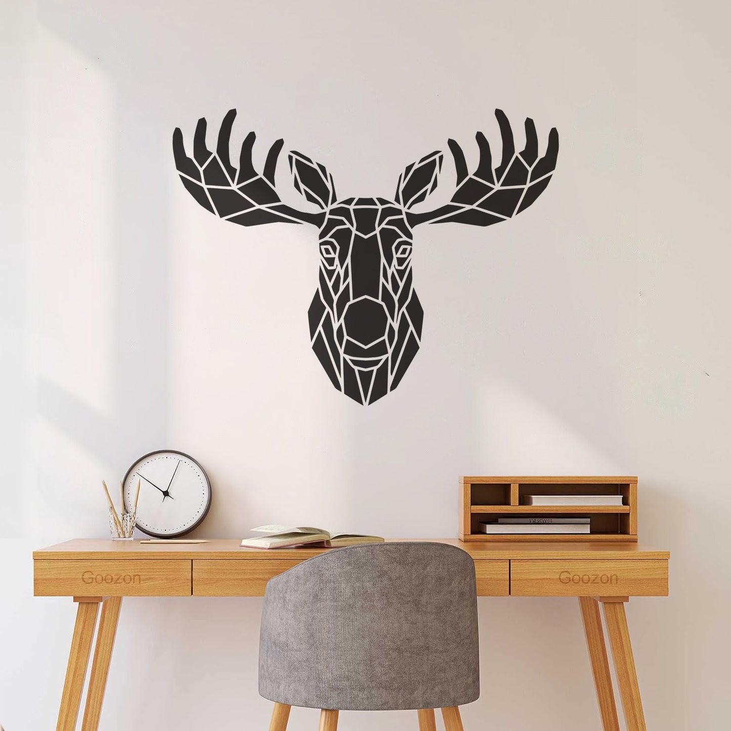 Mural And Wall Vinyl Decal Moose Polygonal Animal Hunting Ation Car Body Decoration