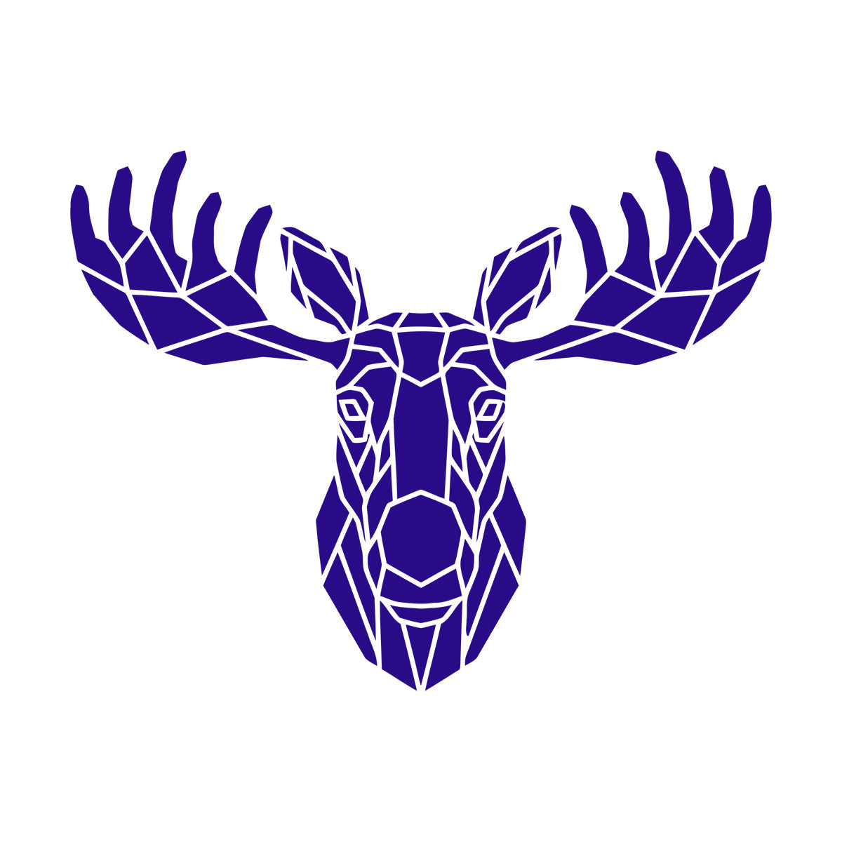 Mural And Wall Vinyl Decal Moose Polygonal Animal Hunting Ation Car Body Decoration