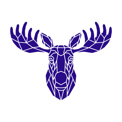 Mural And Wall Vinyl Decal Moose Polygonal Animal Hunting Ation Car Body Decoration