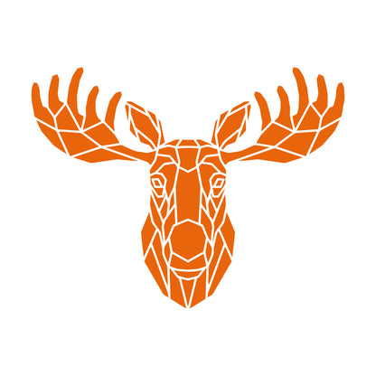 Mural And Wall Vinyl Decal Moose Polygonal Animal Hunting Ation Car Body Decoration