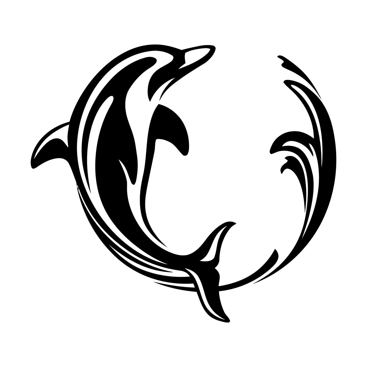 Wall Stickers Ocean Marine Dolphin Sea Animal Window Decals