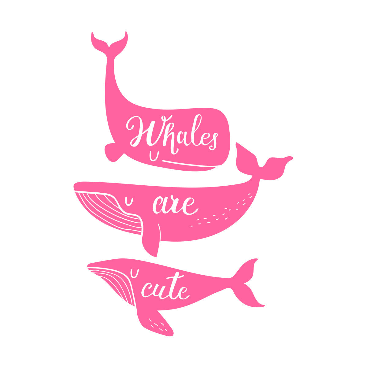Ocean Sea Animals Phrase Whales Are Cute Vinyl Art Sticker Store Decoration