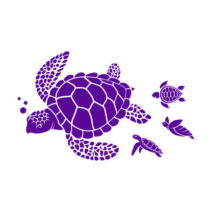 Lettering Stickers Ocean Sea Turtle Animals Beach Style Water Bathroom Do Not Damage The Wall Surface