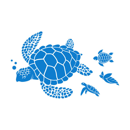 Lettering Stickers Ocean Sea Turtle Animals Beach Style Water Bathroom Do Not Damage The Wall Surface