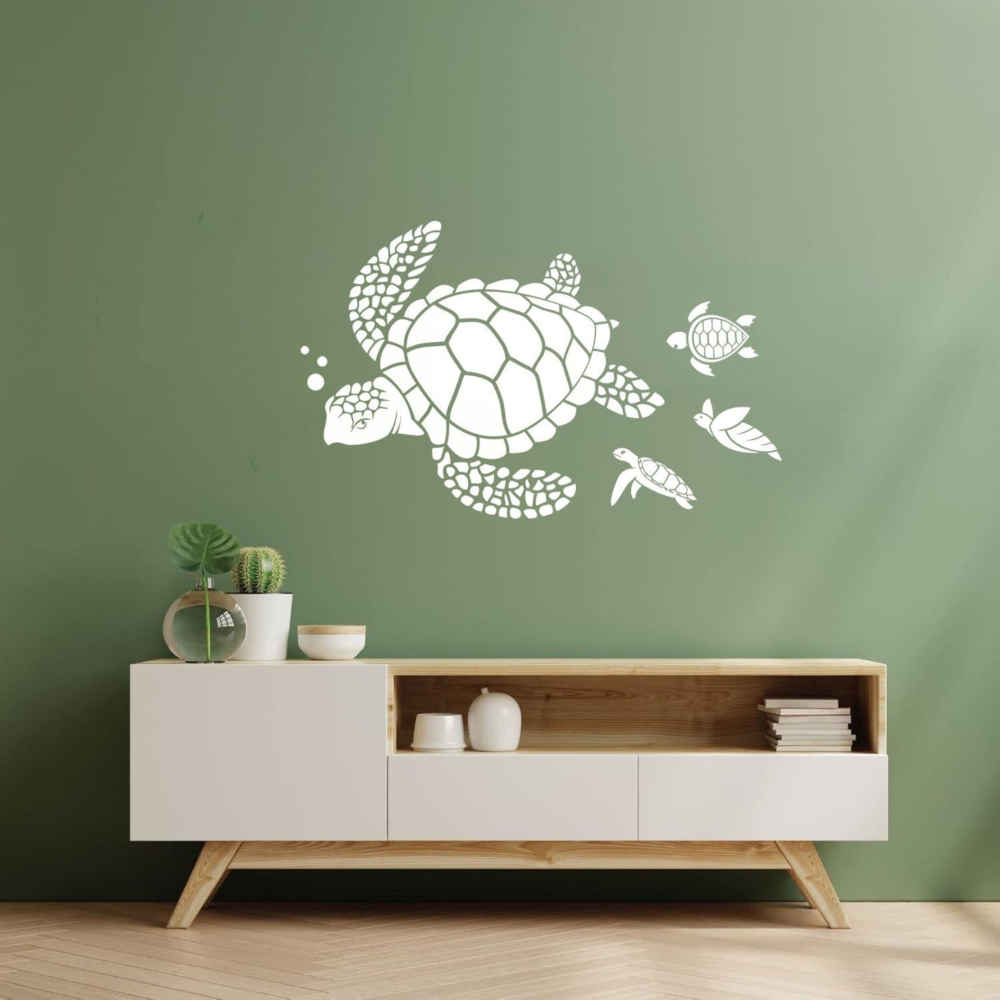 Lettering Stickers Ocean Sea Turtle Animals Beach Style Water Bathroom Do Not Damage The Wall Surface