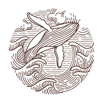 Wall Decals Paster Paper Ocean Waves Sea Animal Whale Ation Multi Color Selection