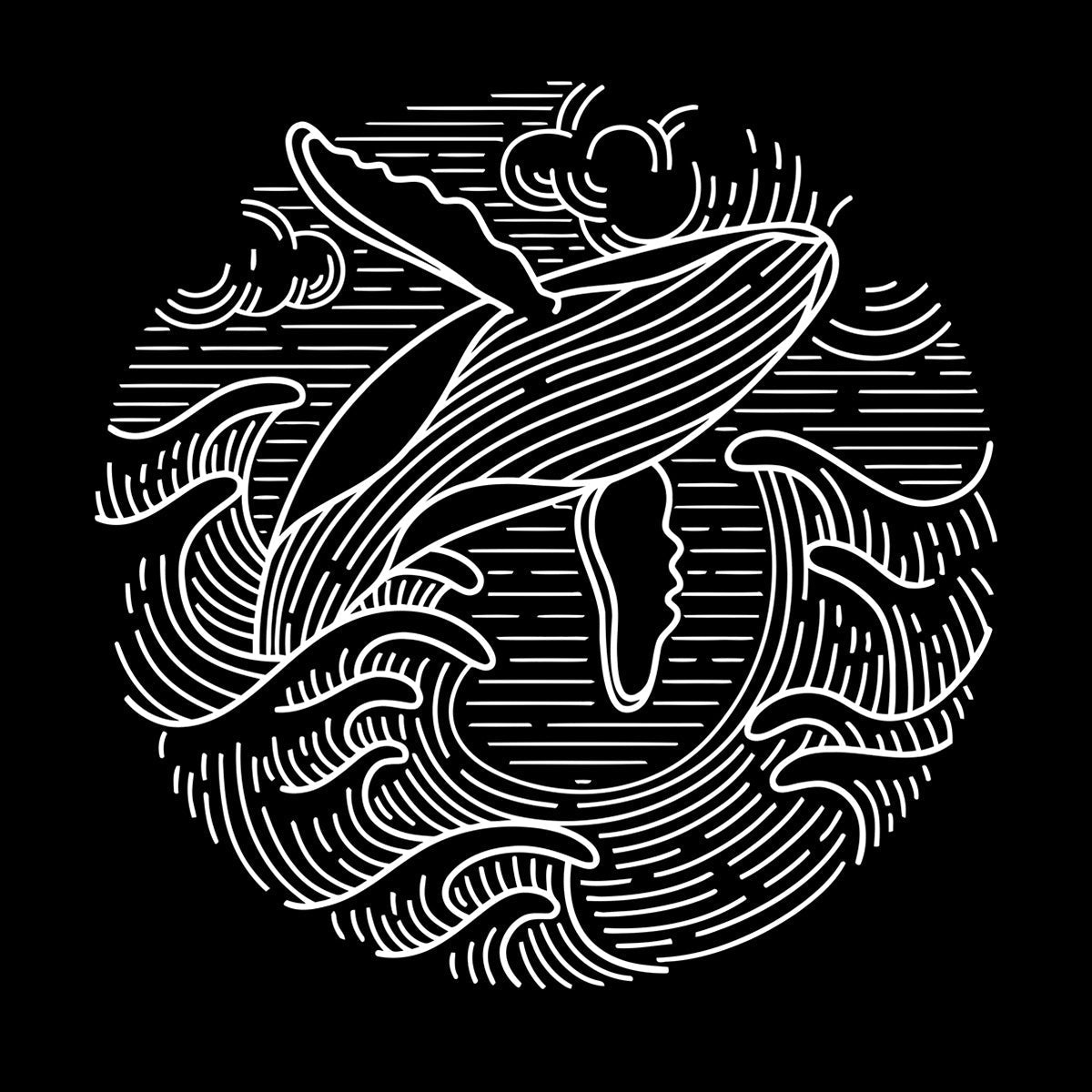 Wall Decals Paster Paper Ocean Waves Sea Animal Whale Ation Multi Color Selection