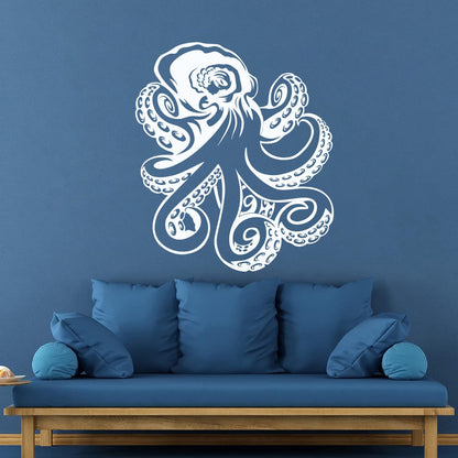 Wall Decals Octopus Ocean Sea Marine Animal Easy Installation