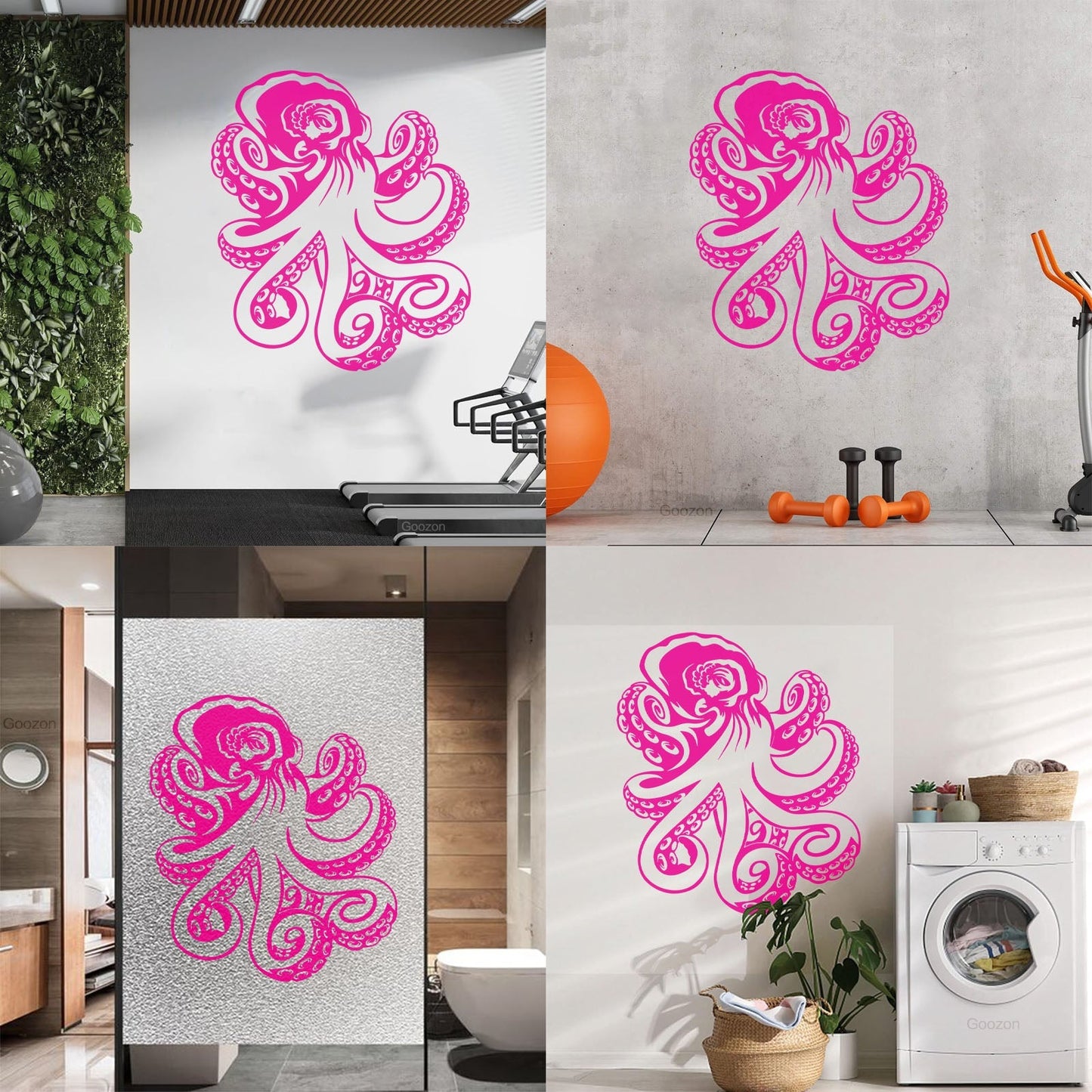 Wall Decals Octopus Ocean Sea Marine Animal Easy Installation