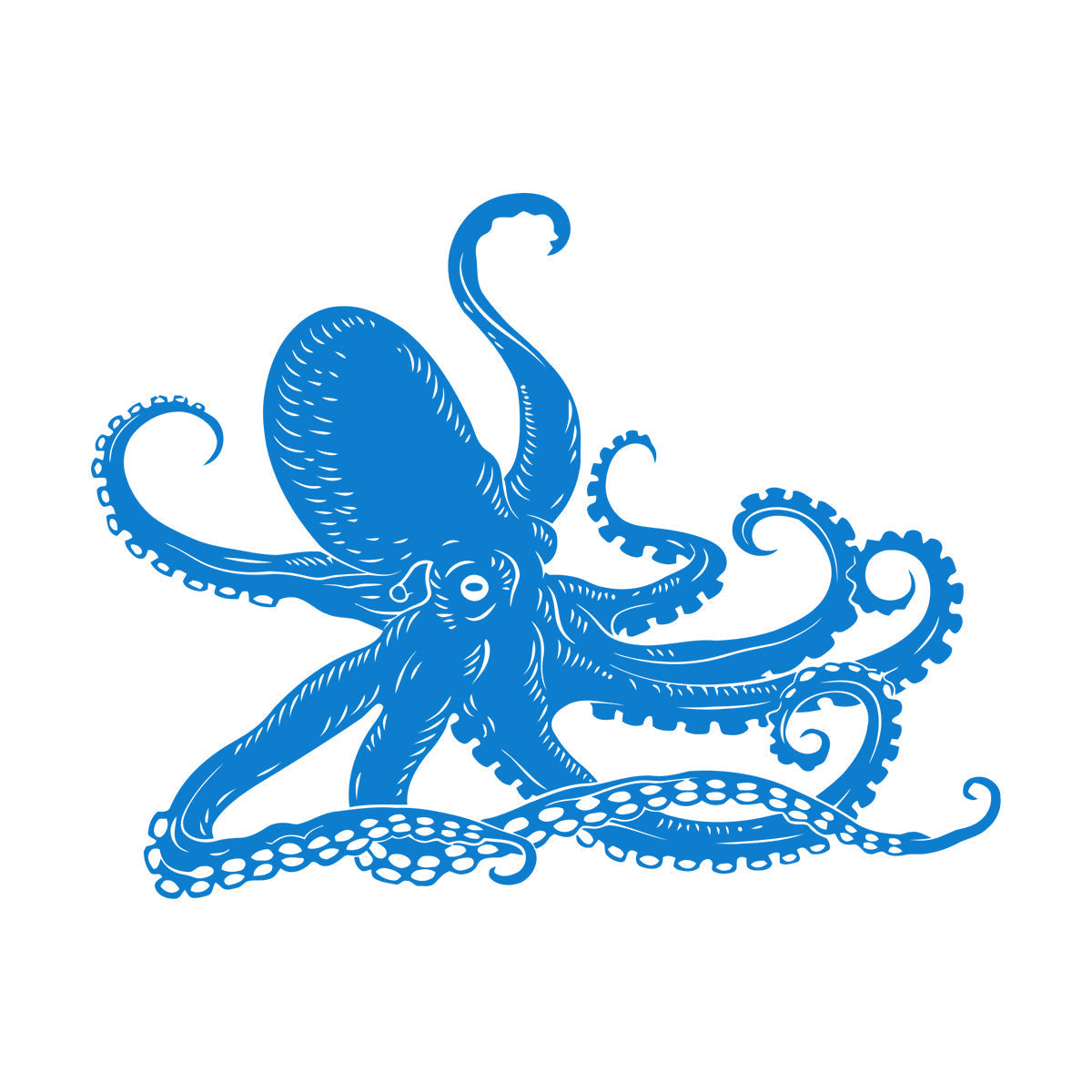 Octopus Kraken Ocean Marine Animals Bathroom Mural And Wall Vinyl Decal Waterproof