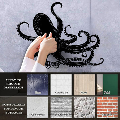 Octopus Kraken Ocean Marine Animals Bathroom Mural And Wall Vinyl Decal Waterproof