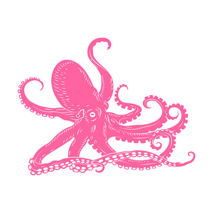 Octopus Kraken Ocean Marine Animals Bathroom Mural And Wall Vinyl Decal Waterproof